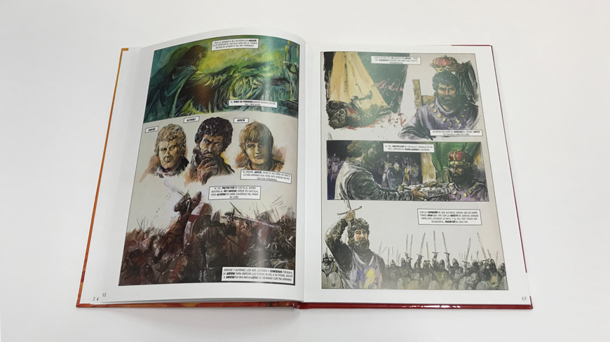 Imprimir-libro-el-camino-del-cid-encuadernacion-tapa-dura-Cascaborra-Ediciones-El-Cid-Blauverd-Impressors-3 Imprimir el cómic El Cid Ediciones cascaborra Imprimir cómic en tapa dura